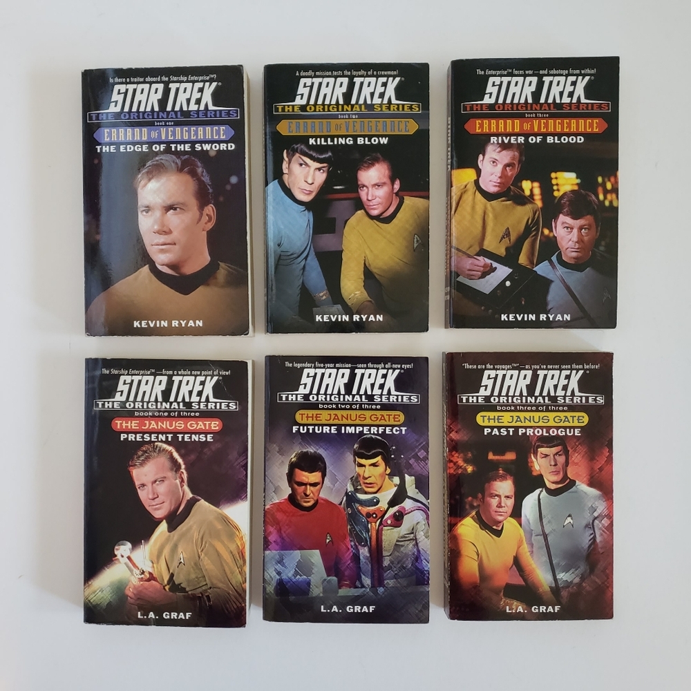 Lot 6 Star Trek Original Series Pocket Paperback Novel Book Great condition Vtg